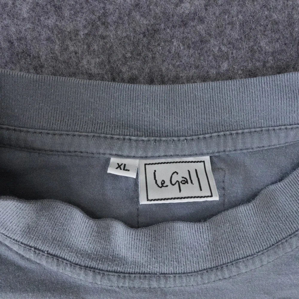 Le Gall St. Barth Mens XL Long Sleeve Graphic T-Shirt‎ Blue Gray Fish Turtle